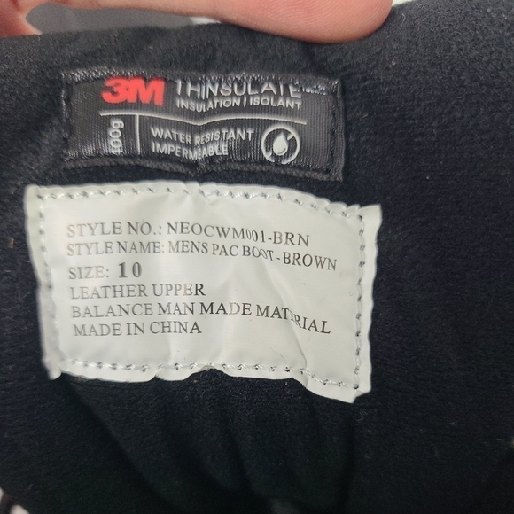 New Northeast Outfitters Insulated Pac Boot Mens Black and Brown. Size US 10 NWT - Picture 6 of 8